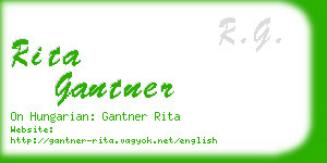 rita gantner business card